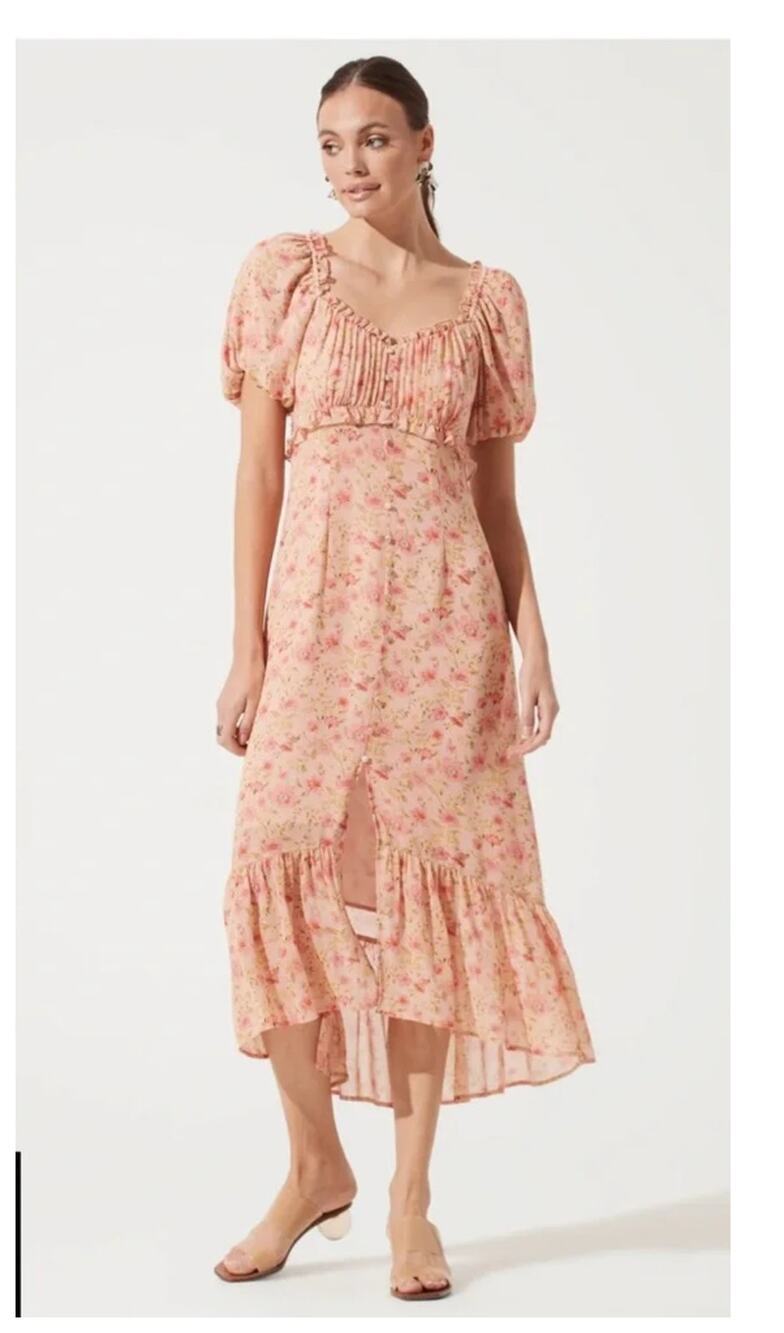 NWT Astr the Label Baloon Sleeve Midi Dress Size XS